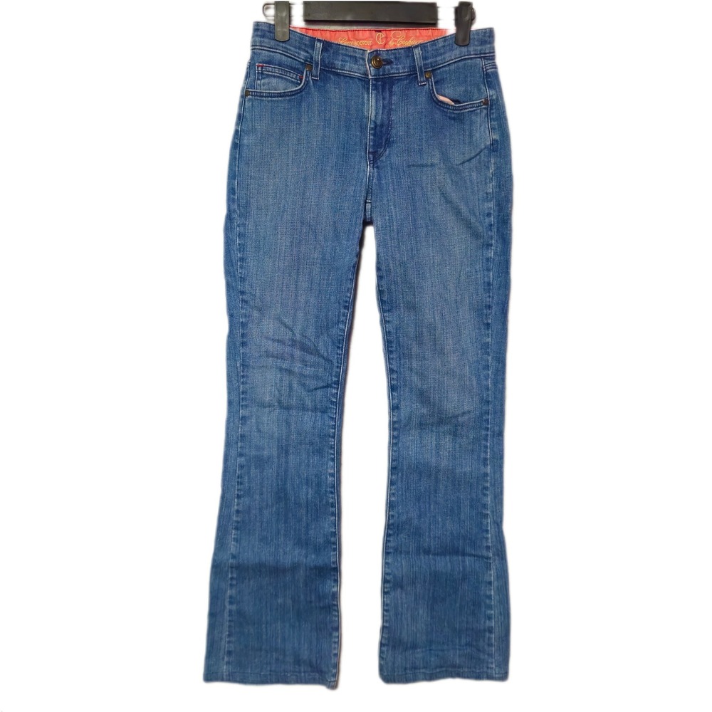 CJ by Cookie Johnson Womens Grace Bootcut Jeans Size 26 Blue Stretch Denim Y2K